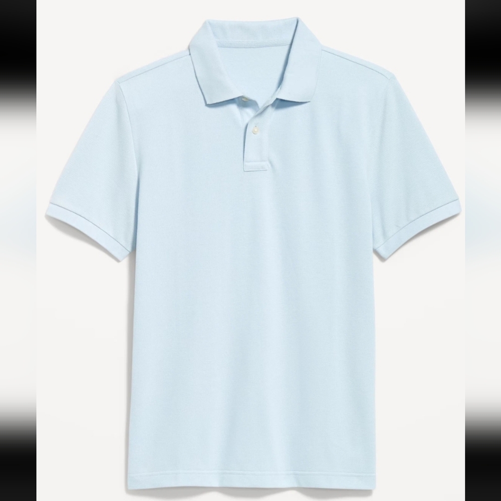 Old Navy Microchip Light Blue Polo Shirt